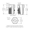 Stainless Steel Brake Line Nut M10x1 for Inverted Flare Male Fitting Double Flare for Bundy Hydraulic Brake Pipe SAE No. 040110